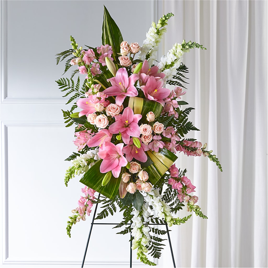 Elegant Embrace Standing Spray – The Garden By Elizabeth, Culver IN