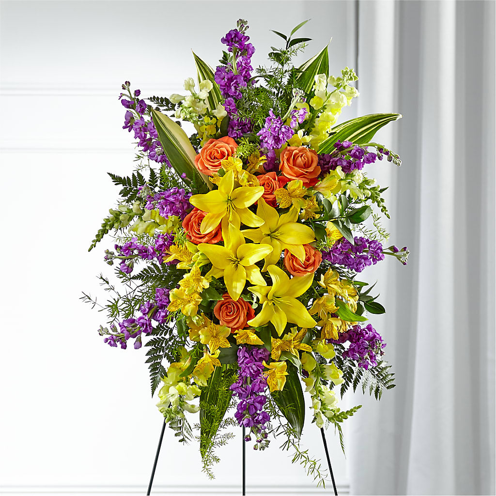 Thoughtful Prayers Standing Spray – The Garden By Elizabeth, Culver IN