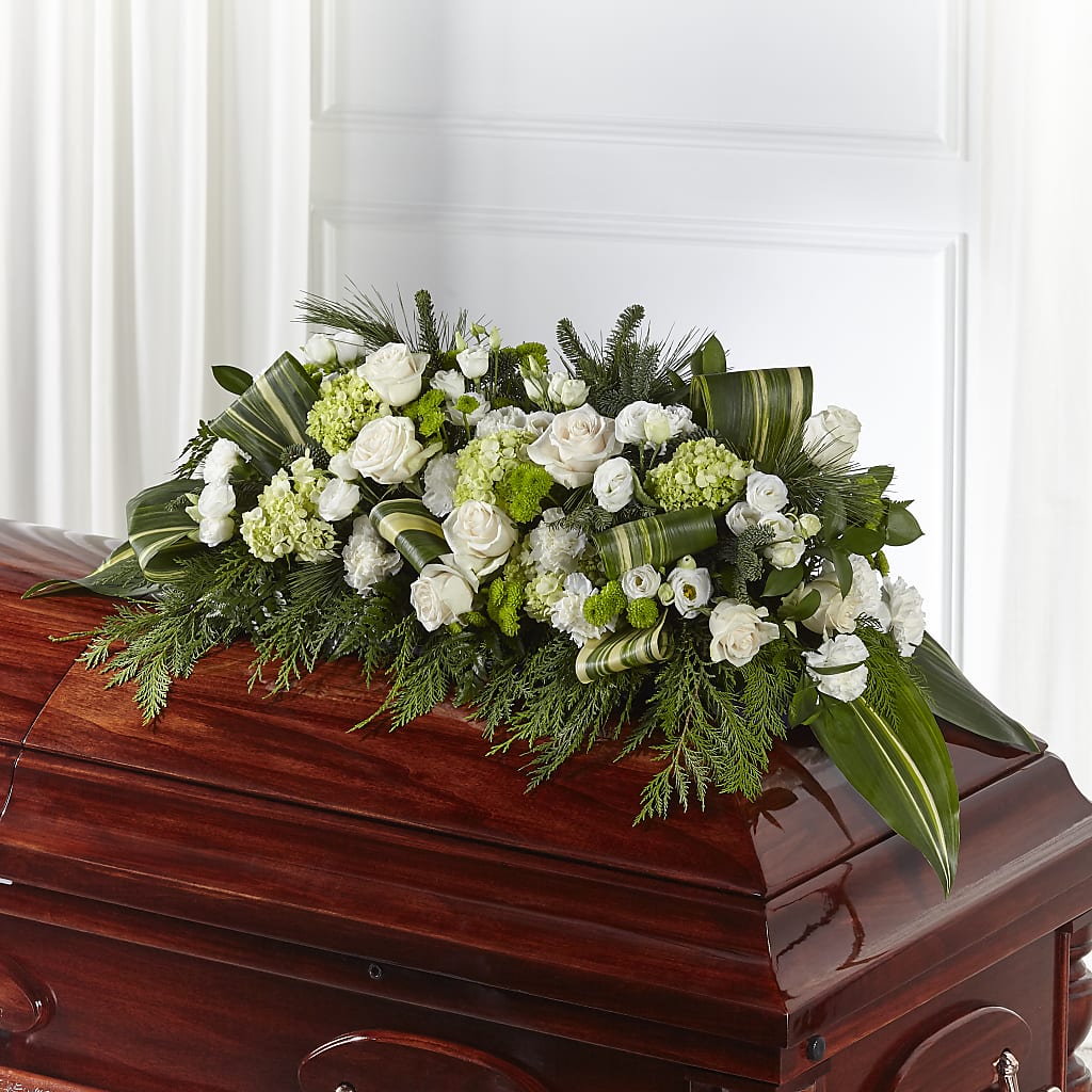 Hopeful Gesture Casket Spray – The Garden By Elizabeth, Culver IN