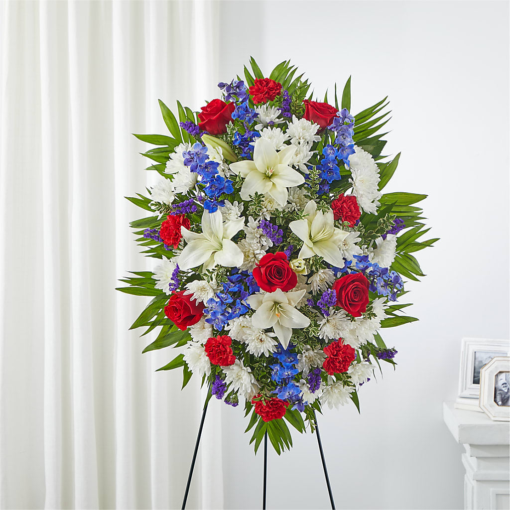 Cherished Service Standing Spray – The Garden By Elizabeth, Culver IN
