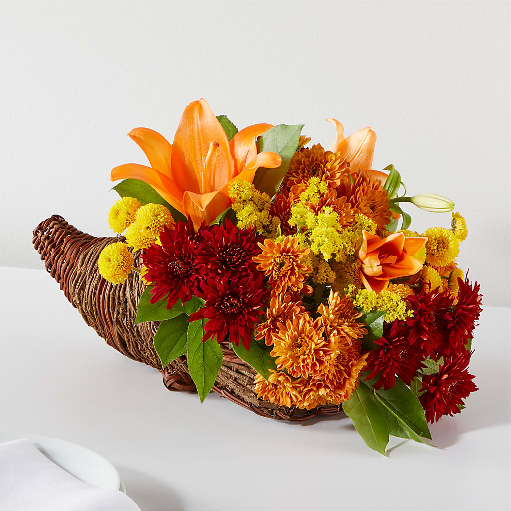 Bouquet of Blessings Cornucopia – The Garden By Elizabeth, Culver IN