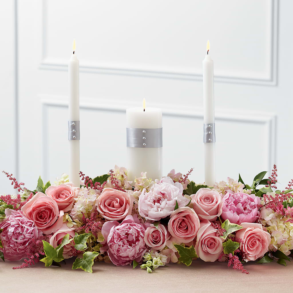 Worldwide Romance Unity Candle Arrangement – The Garden By Elizabeth, Culver IN