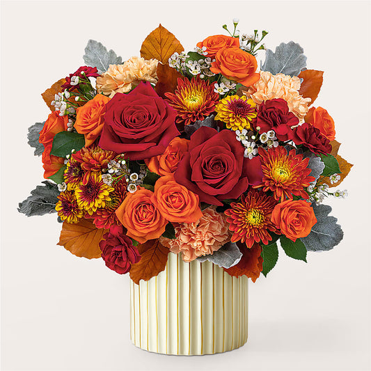 Merlot Bouquet with Ivory Vase –  The Garden By Elizabeth, Culver IN